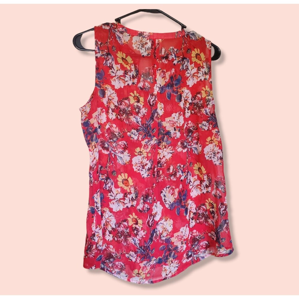 Anthropologie Fig and Flower Branded Flowy Tanktop with Embroidery, size small - Picture 3 of 4